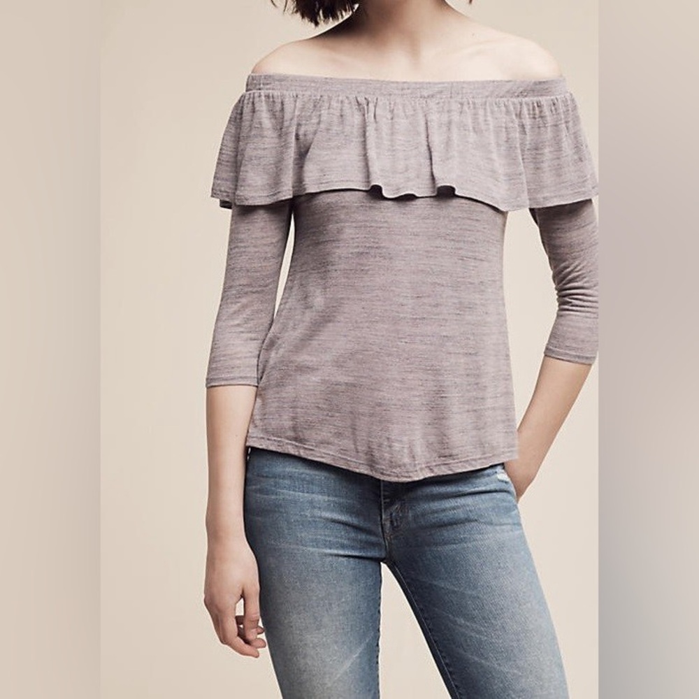 Anthropologie NWT Dolan left coast Charla off the shoulder ruffled top